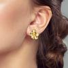 Original 925 Sterling Silver Stud Earrings Moonstone Heart Crystal Butterfly Gold Bowknot Earrings For Women Exquisite Jewelry