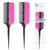 1 Pezzo Strumento per Colorazione Degradé da Salone Set Pennello Pettine per Tinte per Capelli 2 in 1 Per Meches Precise Pettine a Denti Fini Styling