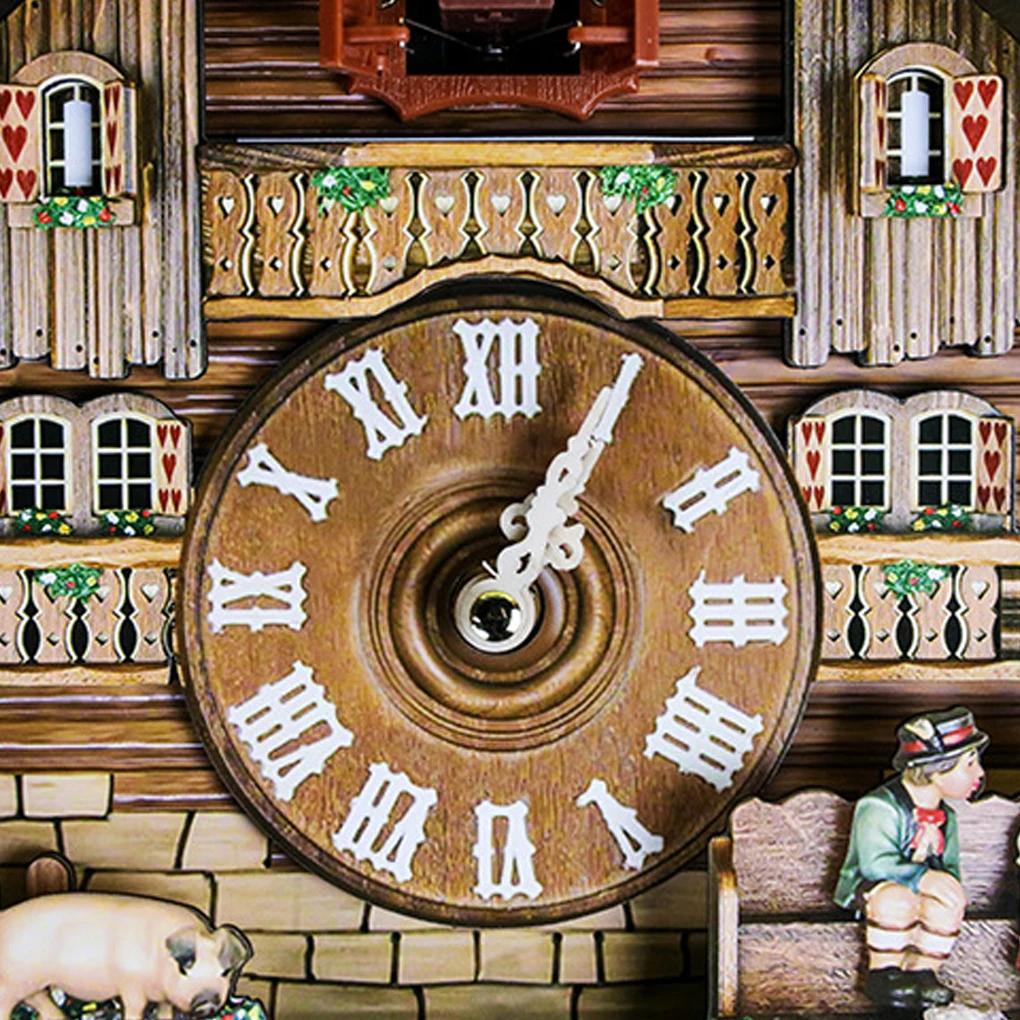 Traditional Black Forest Chalet Clock Charming Home Décor Imitation Wood Style Cuckoo Clock CM003