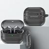 For Samsung Galaxy Buds3/Buds3 Pro Case Carbon Fiber Texture TPU Earbuds Protective Cover with Hook