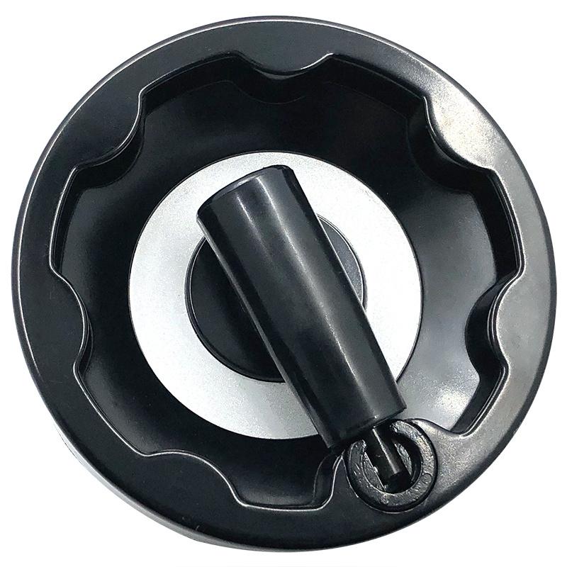 Werkzeugmaschinen Handrad Klappbare Innengeriffelte Handräder Fräsmaschine Drehmaschine CNC Handrad Bakelit Wellenförmig Rund 100/125/160/200mm