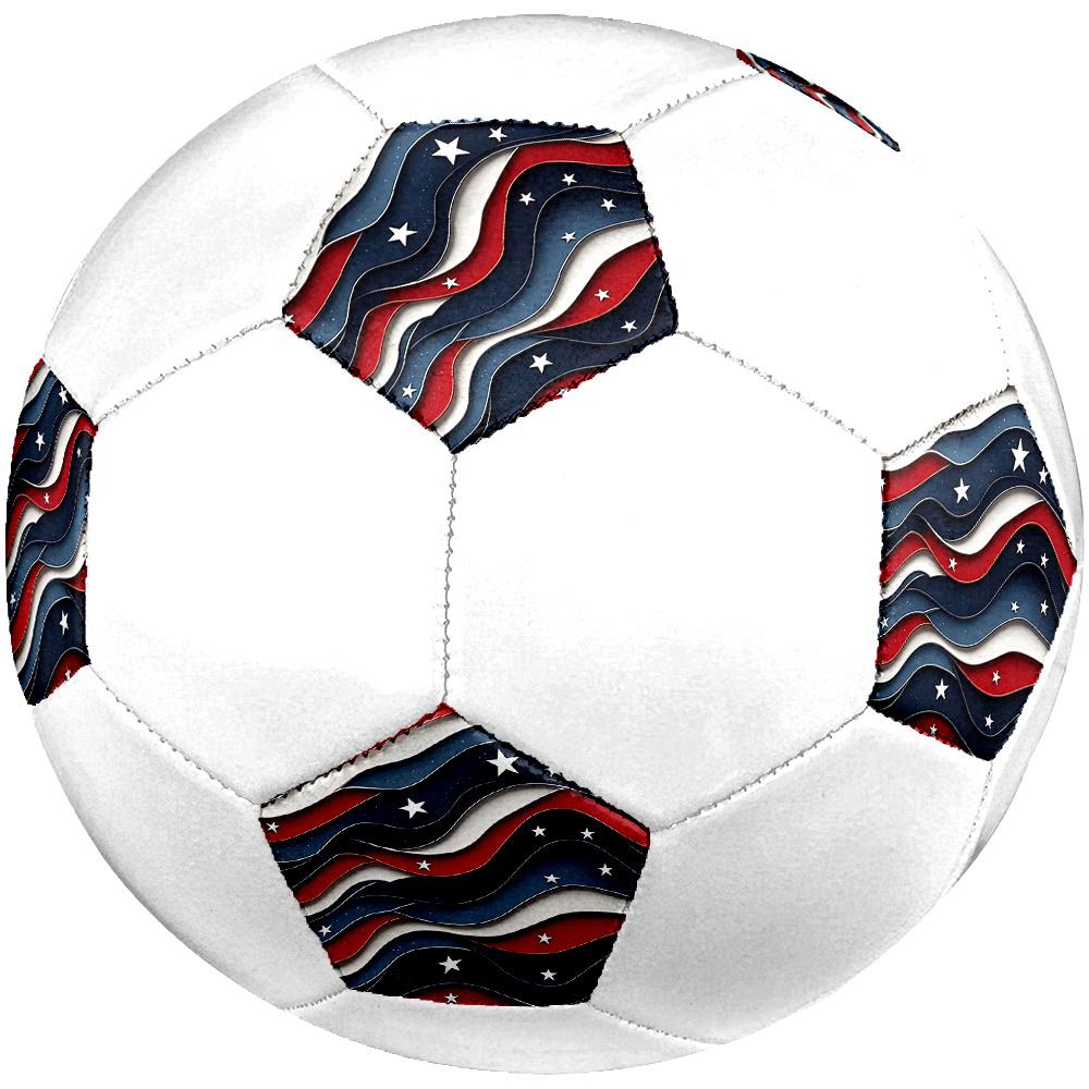 1PC American Flag Soccer Ball Size 5 Football Machine Sewn Indoor/Outdoor Universal Football W26