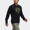 adidas Sweatshirts Men's Black Crew Neck Moderate Regular GP6115