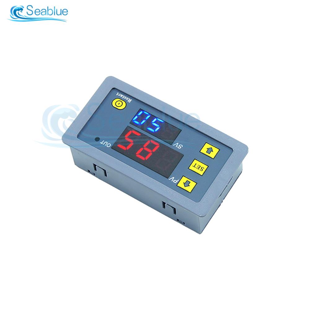 T3230 AC 110V 220V DC 12/24V Digital Time Delay Relay LED Display Cycle Timer Control Switch Adjustable Timing Relay Time Switch