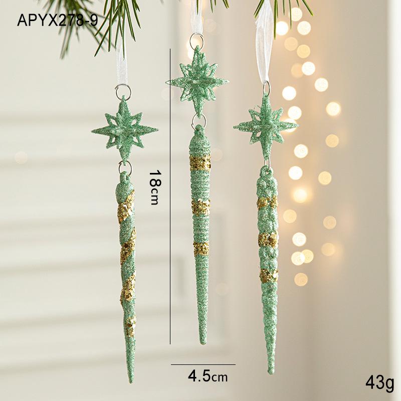 New Christmas Ornaments Green Butterfly Pendant Christmas Tree Pendant European Decoration Supplies In Stock