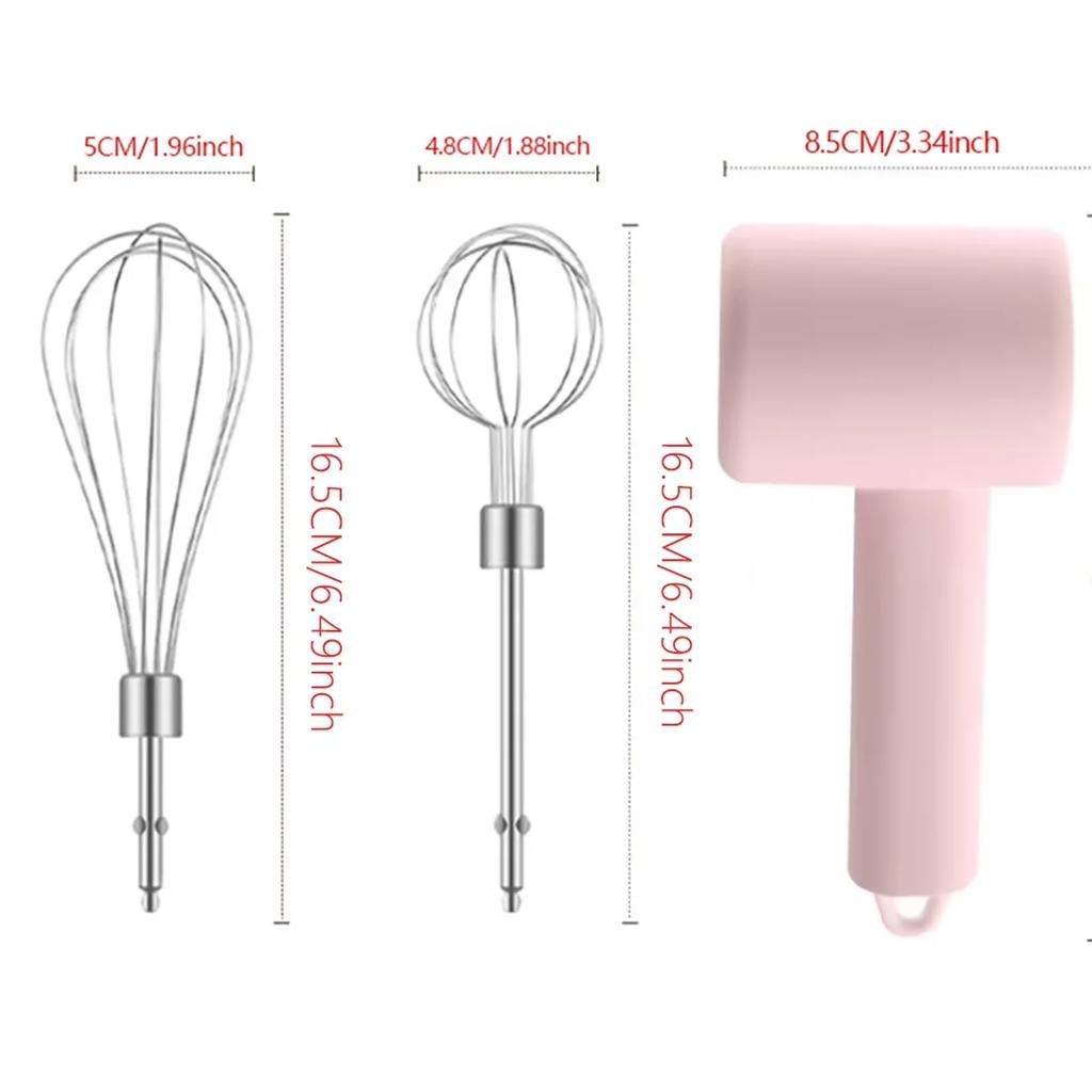 Handheld Electric Egg Beater & Mixer - USB Rechargeable, Portable, 3-Speed Control, Ideal for Cakes, Cookies, and More.