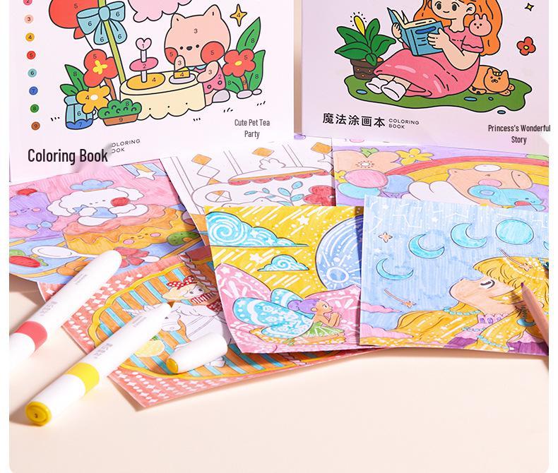 Meile Magic Coloring Book for Kids: Painting & Tracing Fun