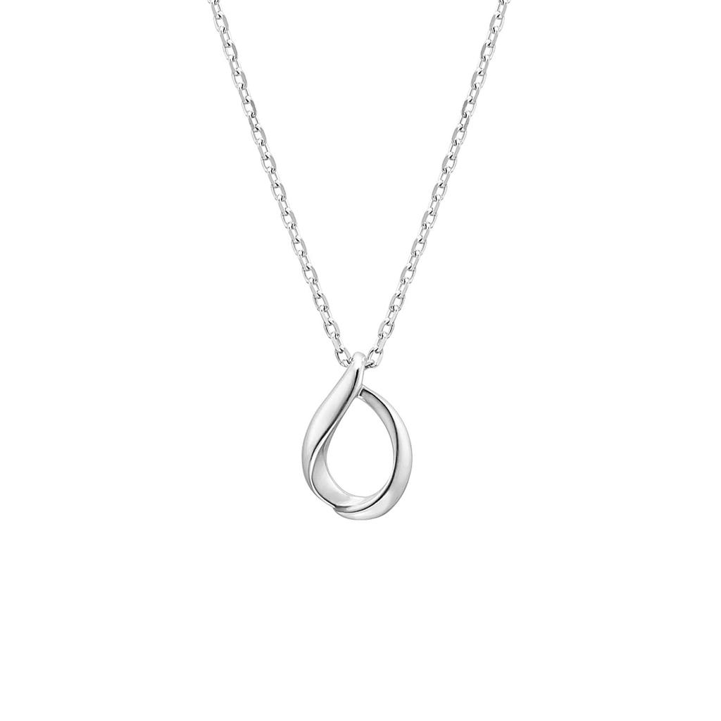 Official Silver Simple Necklace with Jewelry Drop Elegant Anniversary 4.C. Case, Motif, Gift, Gift, Women's, 11192-412-1802-00-00