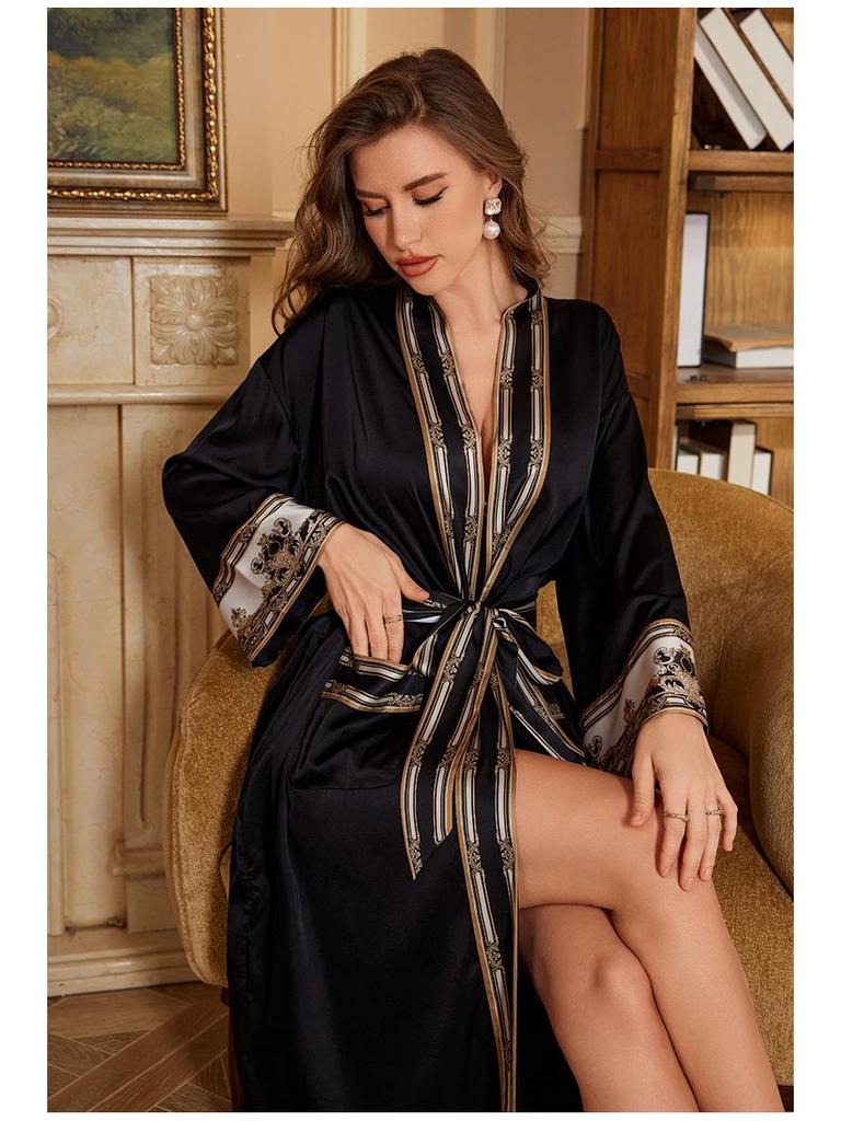 Albornoz de Lujo de Manga Larga para Mujer - Yukata de Primavera Otoño WP3373