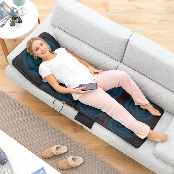 Matelas de massage - INNOVAGOODS - Vhemat - 10 moteurs - 5 modes - Chaleur lombaire