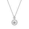 925 Sterling Silver Fashion Exquisite Beating Heart Zircon Necklace Birthday Party Anniversary Gift