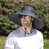 Detachable Hat Top Fisherman Hat Breathable Sun Protection Hat Fashion Large Brim Sun Hat  Travel