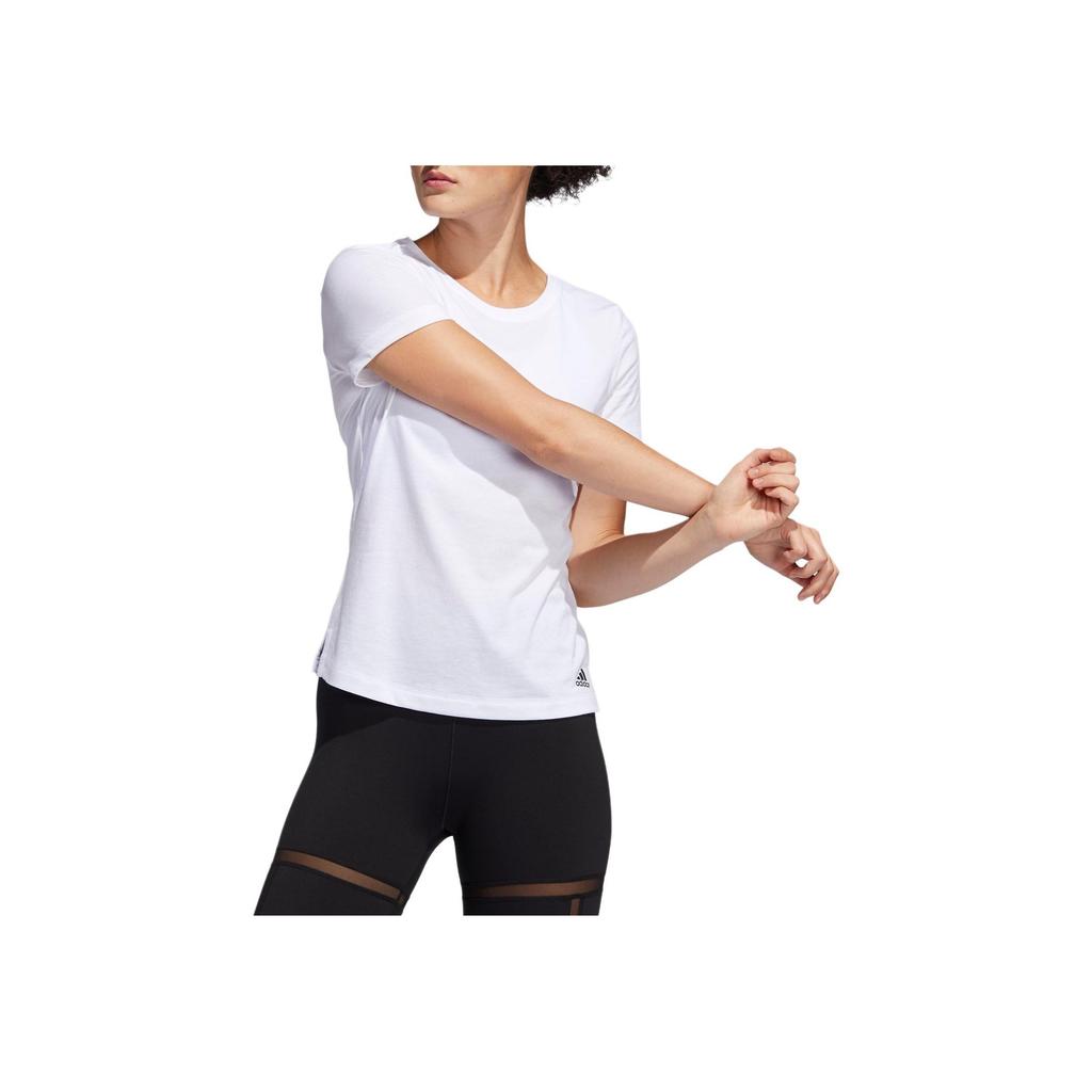 Adidas Prime Solid Slim Fit Crew Neck Short Sleeve T-Shirt Women Tops White Black FL8784