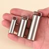 Small Keychain Pills Holder Small Watertight Stainless Steel Case For Organizing Camping Gear And Emergency Tool
