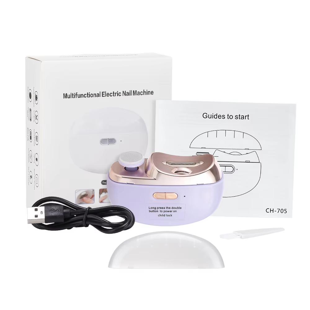 

Automatic Electric Nail Clipper with 2-Speeds Levels and Nail Clip Storage, LCD Digital Display, USB Rechargeable Safety фиолетовый