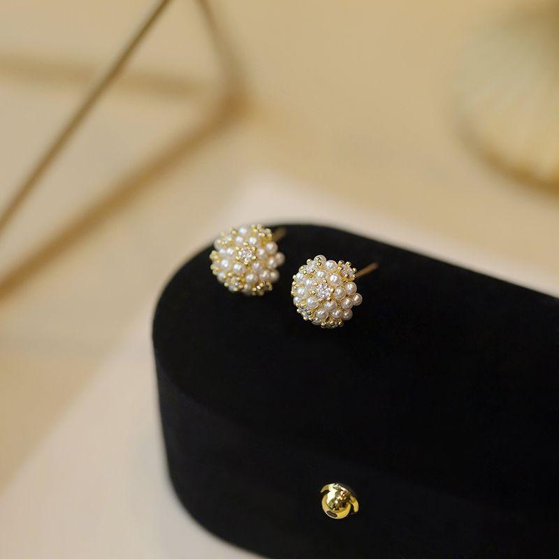 

Western Style Small Delicate Pearl Women s Retro Style Zircon Gold