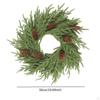 Christmas Wreath Winter Garland Xmas Centerpiece,Festival Gift,Artificial Greenery Wreath, Front