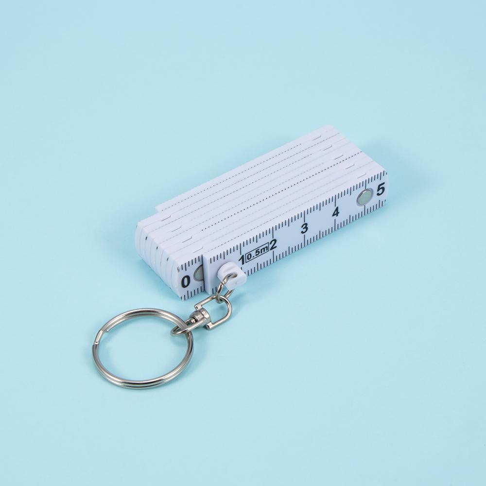 50cm Durable Folding Fold Key Finder Key Ring Measure Carpenter Key Chains Measuring Tool