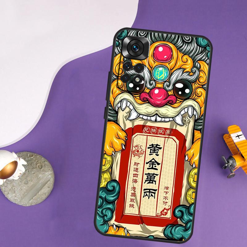 Cat Dragon Rabbit Chinese Style Case For Xiaomi Redmi Note 13 Pro 14 12 9 10 11 Pro 10S 11S 12S Redmi 14C 13C 10C 12C Cover