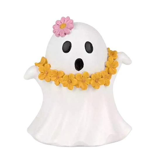 jijijing Halloween Ghost Figurine, Spooky Resin Statue, Classic Decoration for Indoor Outdoor Tabletop Decor, Durable Retro Ornament Gift