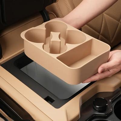 Car Central Control Refrigerator Silicone Pad Fit for BYD Leopard 8 Modified Auto Refrigerator Limit Fixed Grid Anti-slip Pad