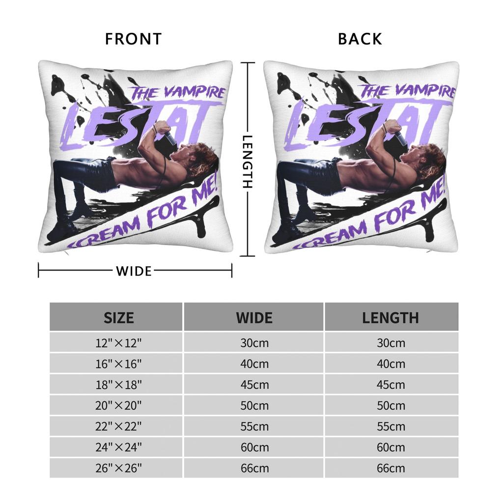 The Vampire Lestat 2026 TV Series Pillow Covers Merch Printed Cushion Cover Decorative Throw Pillow Case Cover Home Multi Size