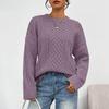 Women's Fashion Casual Knitted Solid-Colour Long-Sleeved Top
