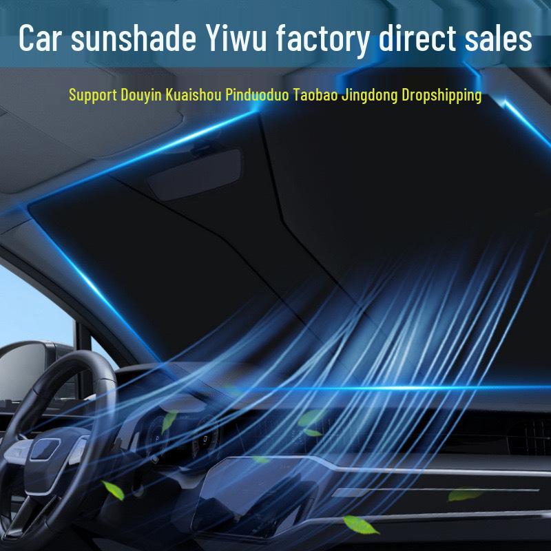

Car Sunshade for Front Windshield: Interior Heat Insulation and UV Protection Sun Blocker 140cm x 70cm
