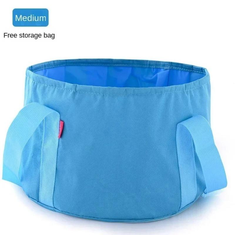 Portable Folding Foot Bath Bucket Travel Foot Bath Bag Laundry Bucket Washbasin Foot Wash Basin.