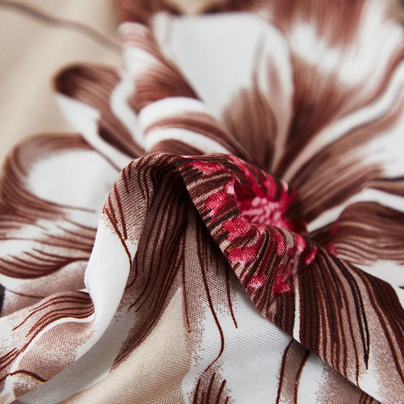 Floral Printed Elastic Sofa Cover With Skirt Hem Non-Slip Seat Cushion With Elastic Band All-Cover Couch Covers For All Seasons