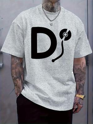 Lässiges DJ Master Grafik-T-Shirt - Normale Passform