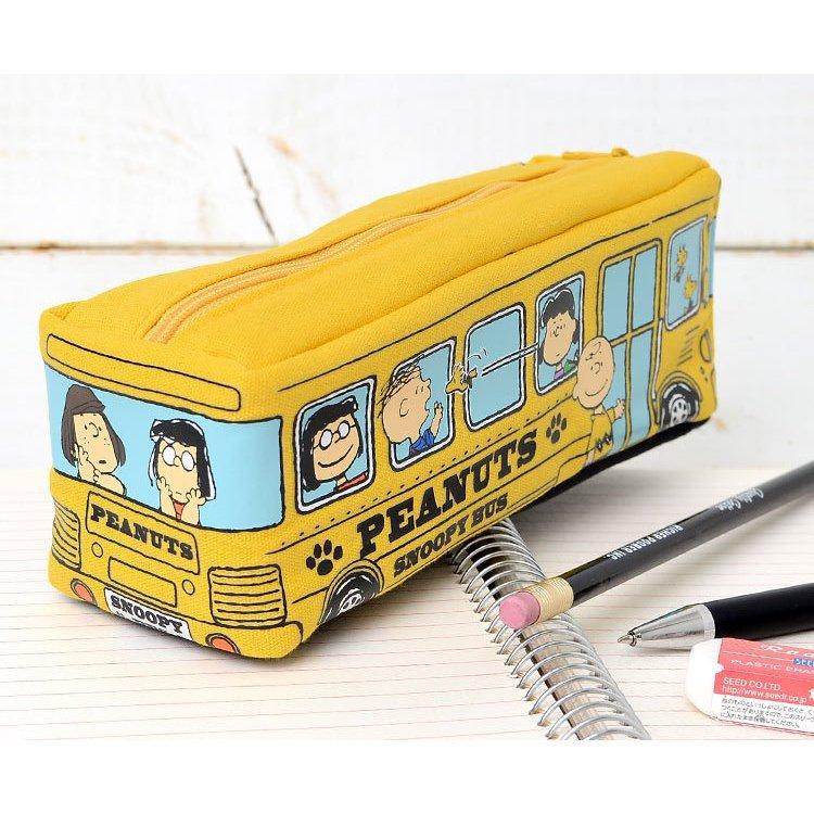 Kawaii Snoopy Bus Styling Personalized Student Pencil Cute Pencil Case Large Capacity Stationery Bag Children'S Gift