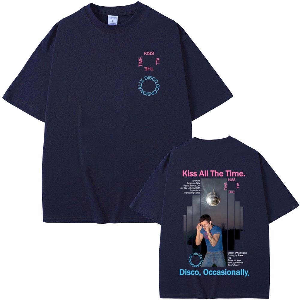 Kiss All The Time Disco Occasionally Album Graphic Tshirt Unisex Women Fashion Pop Music T Shirts Male Casual Pure Cotton Tshirts