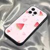Watermelon Art Phone Case For iPhone 16,15,14,13,12,11,Pro,Max,Plus,X,XS,SE4,E,Mini,Soft Black Case