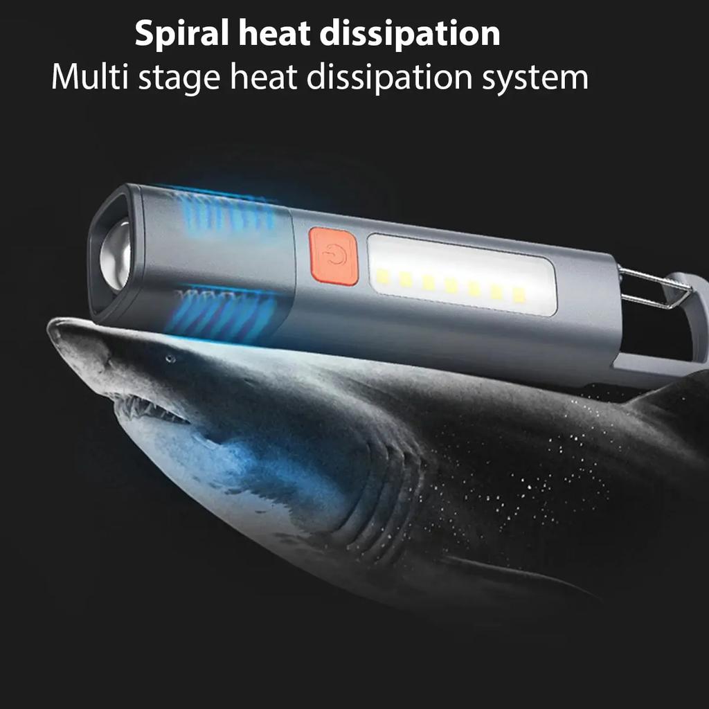 1-10PCS Super Bright COB Side Lights LED XPE Mini Portable Torch Zoomable Waterproof Outdoor Fishing Hunting Camping Flashlight