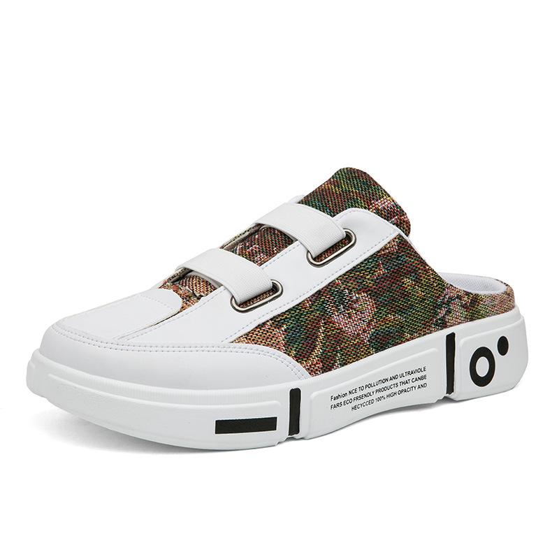 2025 Summer New Men's Backless Slip-On Closed-Toe Breathable Trendy Casual Beach Shoes Lazy Style