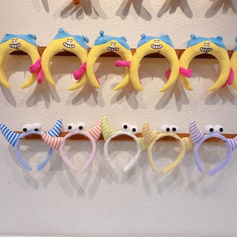 Girls Cartoon Headbands Funny Clown Horn Headwear Hair Bands Accessories Spring Hair Bands Birthday Party