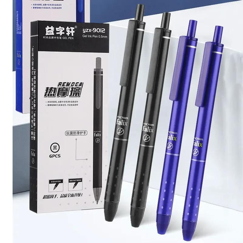 24Pcs/set Retractable Erasable Gel Pens 05mm Ballpoint Pen Automatic Washable Handle Refills Office School Writing Stationery
