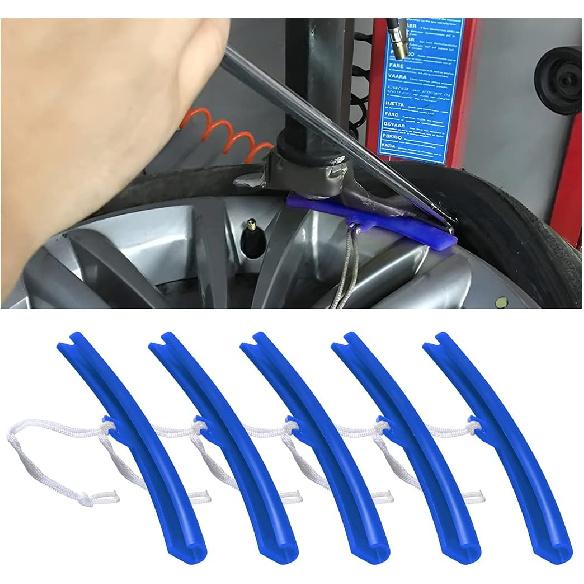 AICEL Car Tire Changing Rim Protector, 5 Pcs Wheel Changing Rim Savers, 15Cm Auto Tire Changer Guard Edge Saver Tool, Fixing Tyre Rim Protective
