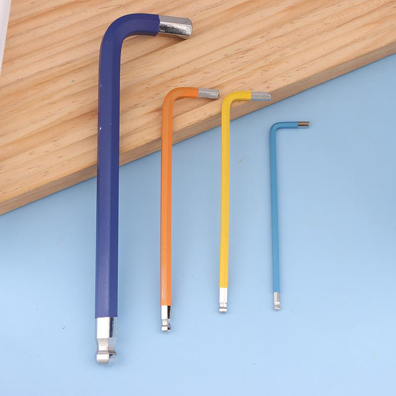 Allen Key Set L Wrench Kit For Allen Screw 9Pcs Long Arm Hex Key Set 1.5Mm To 10Mm Hexagon Spanner Hand Tools For Bicycle Repair