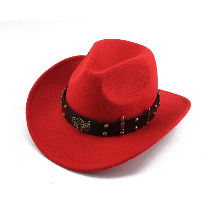 Summer Felt Cowboy Hat Men Women Couple Ethnic Rolled Brim Bohemian Fedora Sun Cap for Outdoor Beach