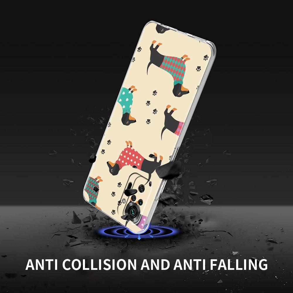 Clear Case For Xiaomi Redmi Note 10 9 8 Pro 9S 10S 7 K40 9A 8T 9C 9T 8A Silicone Phone Cover Soft Shell Dachshund Silhouette Dog