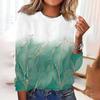 2025 Top 3D Floral Printed Women's Round Neck Long Sleeve T-shirt