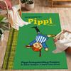 Tappeti Antiscivolo a Tema Avventure di Pippi Calzelunghe - Arredamento per la Casa in Poliestere, Adatti per Camere da Letto, Soggiorni, Ingressi, Studi e Decorazioni