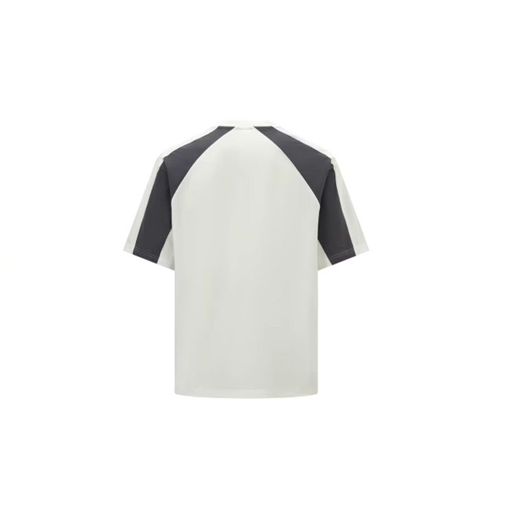 Reebok Color Block Loose Fit Letter Print Round Neck Short Sleeve T-Shirt Unisex Tops White 24SRM415UGW1