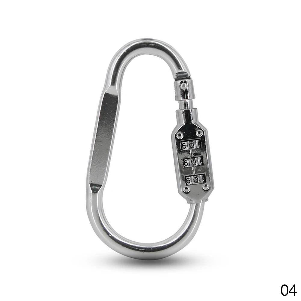 

Брелок для ключей с замком для багажа мотоциклетного шлема, 3 комбинации, фирменный дорожный чемодан, брелок для ключей с паролем серебряный