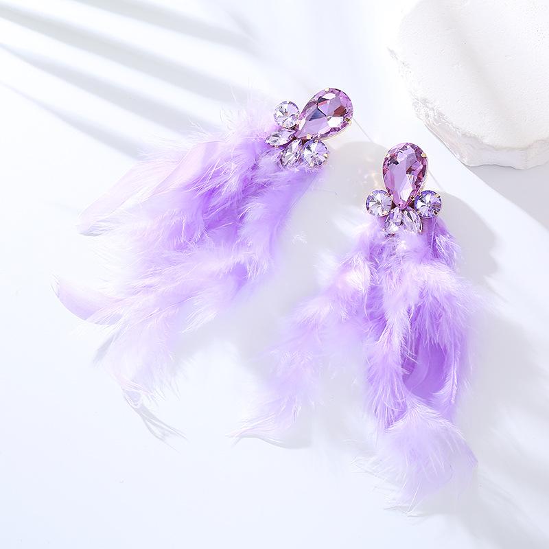 New Style Feather Long Earrings - Long and Elegant Ethereal Earrings with High-end and Unique Style. Ear Ornaments.