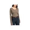 Timberland Comfortable Skin-Friendly Soft Solid Color Long Sleeve Regular T-Shirt Women Tops TB0A5ZHQBK0