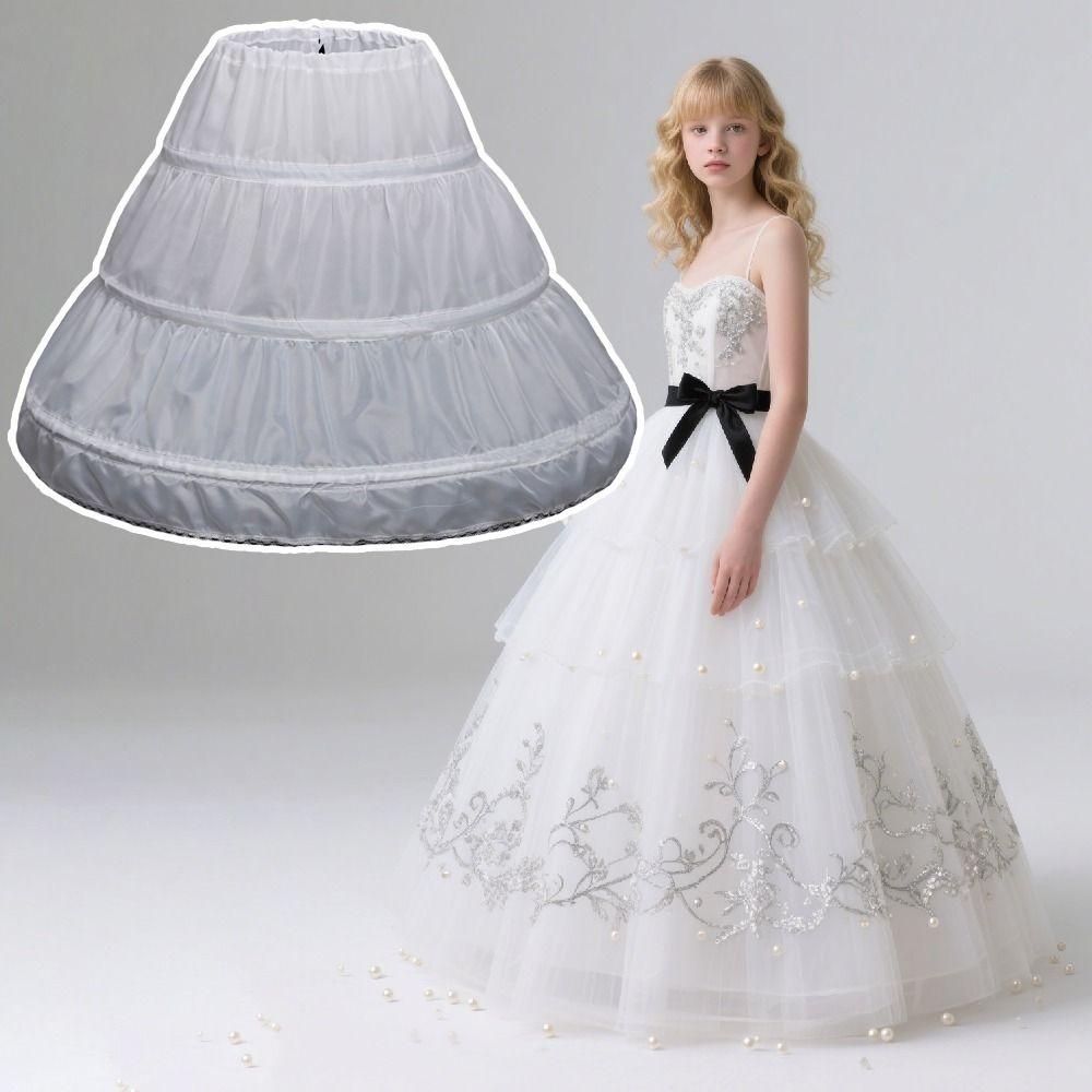 Lace Children Petticoat Elastic Waist Cosplay Crinoline Underskirt  Girls