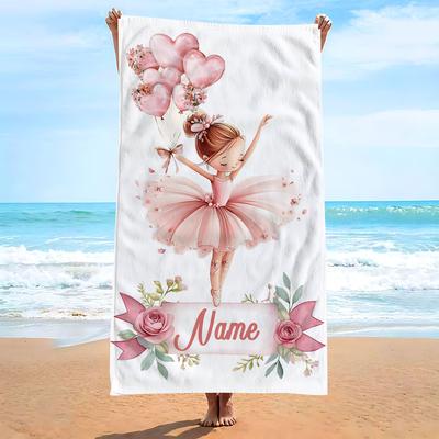 Prosop de Plajă Personalizat cu Nume/Logo Personalizat Prosop din Microfibră Subțire Uscare Rapidă Absorbant Pentru Plajă Înot Yoga Baie Sport